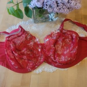 Elomi red floral bra